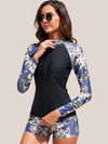 2-piece floral shaping swimsuit