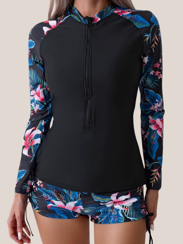 2 piece long sleeve swimsuit