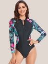 Slimming 1-piece swimsuit