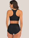 High waisted 2 piece shaping swimsuit