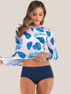 Silhouette 2-piece swimsuit with sleeves
