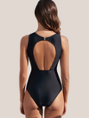 Black Tummy Control One Piece Swimsuit