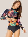 Long sleeve crop top swimsuit