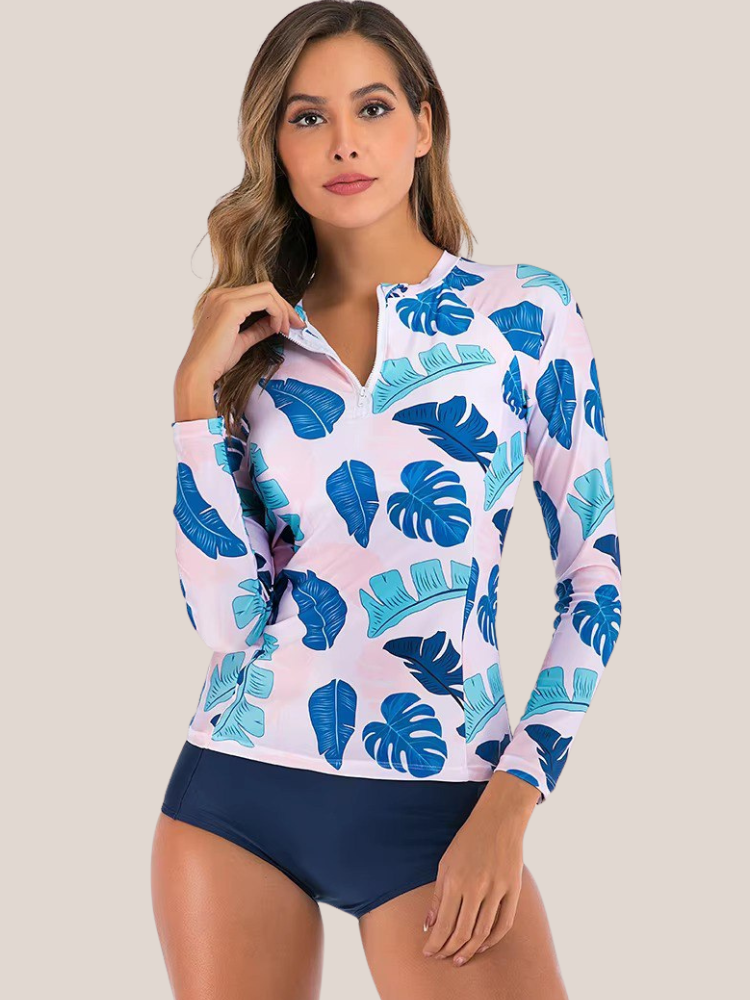 Silhouette 2-piece swimsuit with sleeves