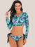 Floral long sleeve swimsuit