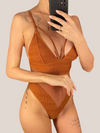 Brown One Piece Swimsuit