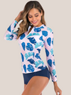 Silhouette 2-piece swimsuit with sleeves