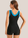 Blue 1 Piece Shaping Swimsuit