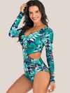 Women&#39;s floral print shaping one-piece swimsuit