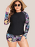 High Waist Long Sleeve Swimsuit