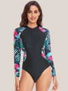 Slimming 1-piece swimsuit