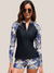 2-piece floral shaping swimsuit