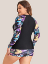 High Waist Long Sleeve Swimsuit