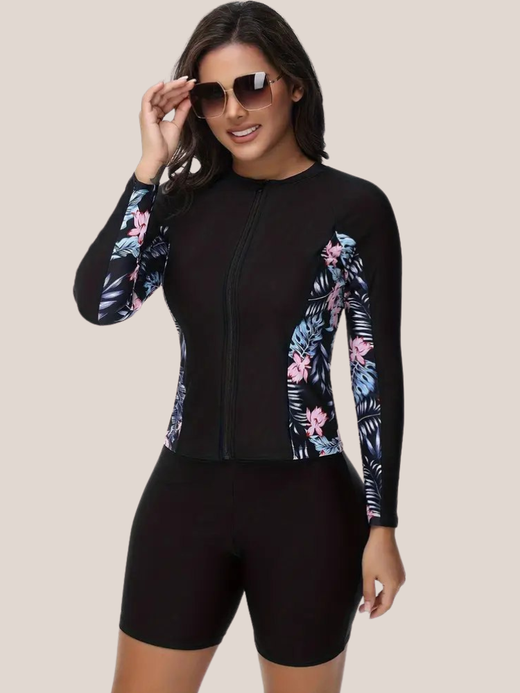 Black Long Sleeve Swimsuit