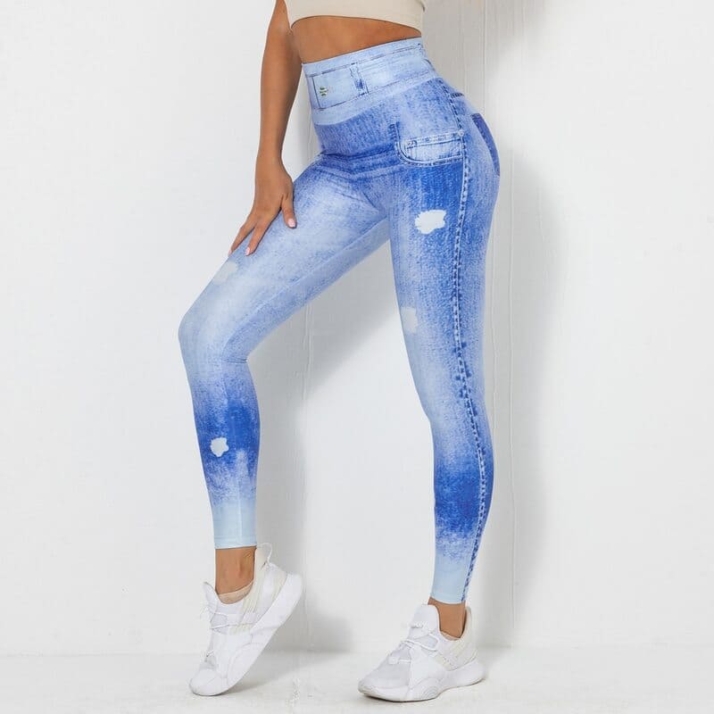 Slimming Jean Effect Leggings 