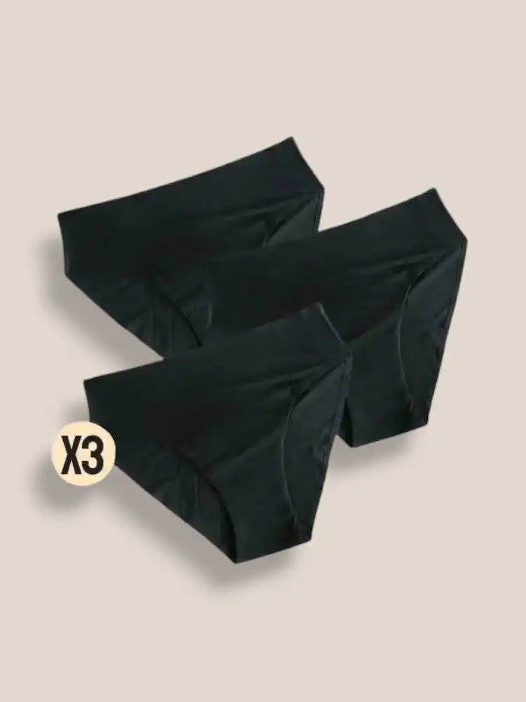 Lot of 3 Black Menstrual Panties
