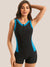 Maillot de bain gainant 1 Piece Bleu