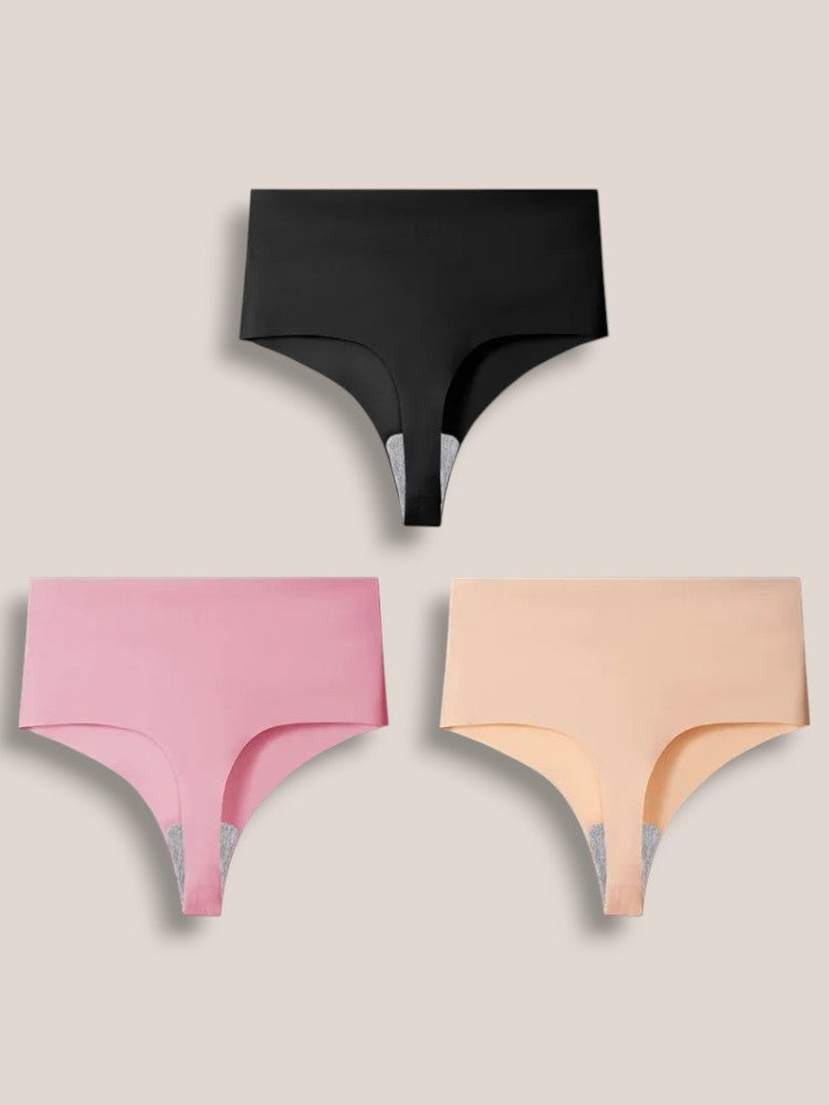 Invisible High Waist Thongs Set of 3