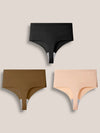 Invisible High Waist Thongs Set of 3
